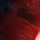 Concept art of the “Space-o-pus” being sucked into a gravity well (as the Millennium Falcon tries to avoid being eaten).